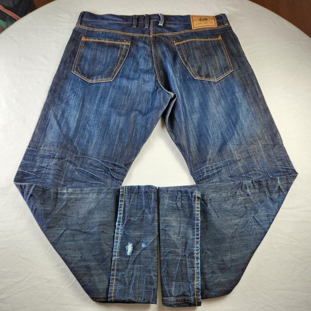 Paul Smith Red Ear Mens Blue Denim Jeans Button Fly Baggy Skater Y2K Size 38